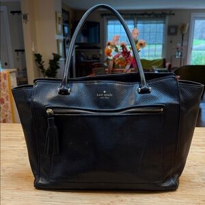 Kate Spade Black Tote with Tassel Detail
